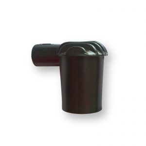 Pipetta candela pvc nera 90° ø 7mm