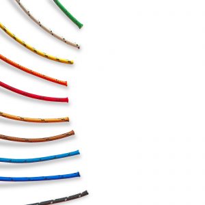 Old style electrical cables braided cotton 1.5 mm² brindle