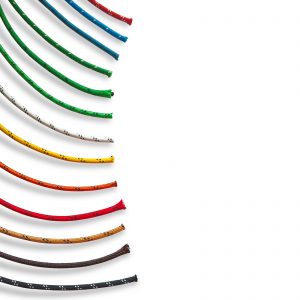 Old style electrical cables braided cotton 2.5 mm² brindle